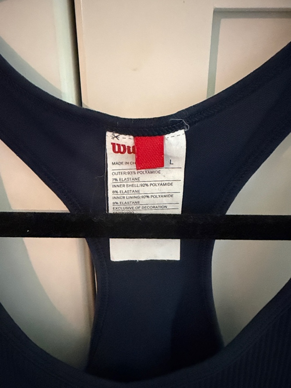 Wilson Navy Ribbed Racerback Crop Top - Picture 3 of 3